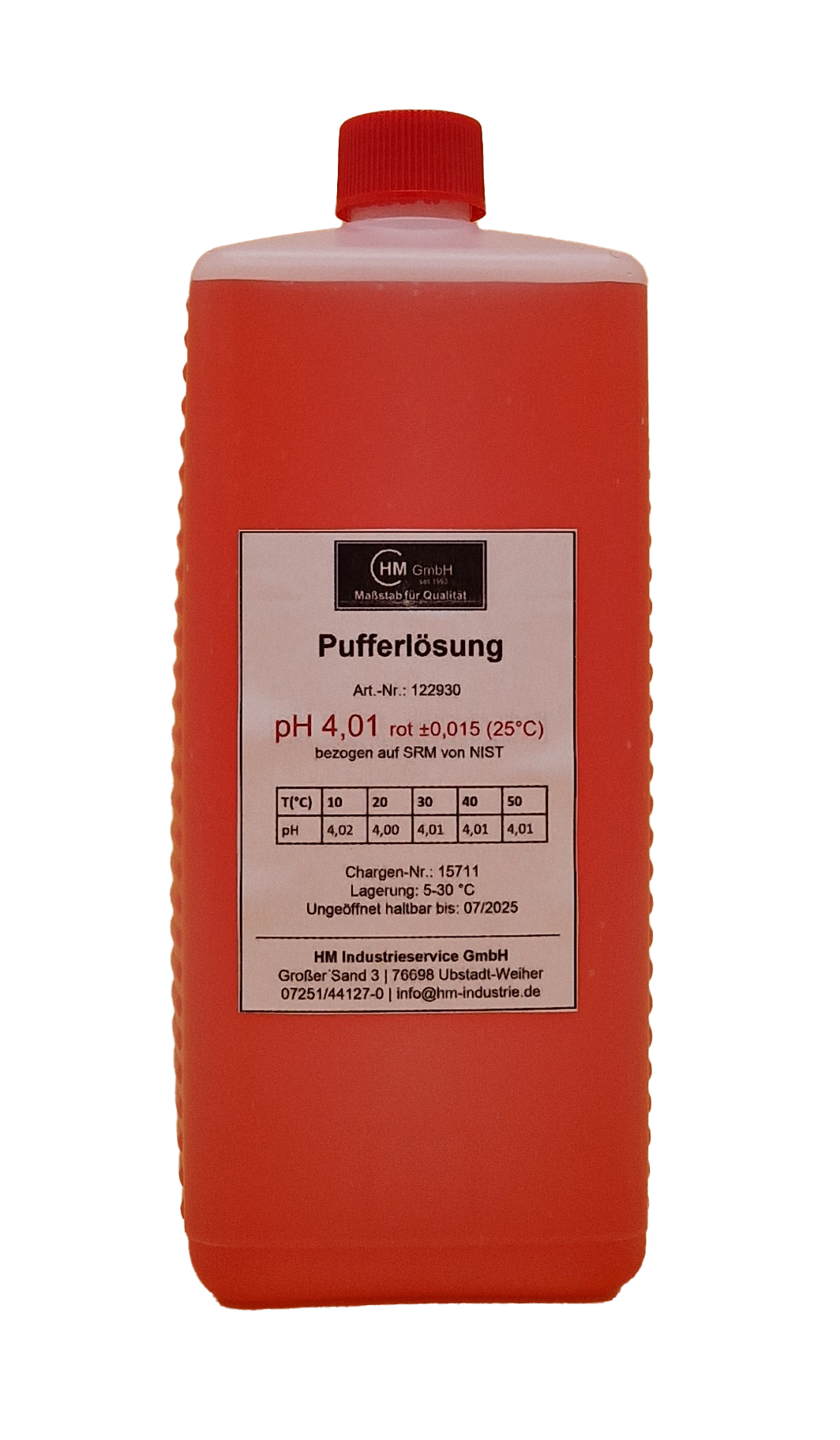 Pufferlösung pH 4,00 (rot)